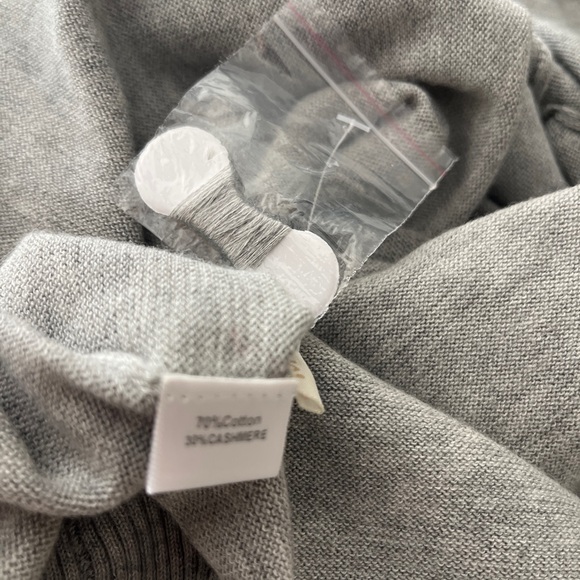 Neu Nomads NWOT Cotton Cashmere Mockneck Pullover Sweater Heather Gray M NWOT - Picture 6 of 6
